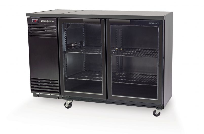 Commercial Upright Fridges - Skope BB380X-2SW 2 Glass Swing Door Fridge