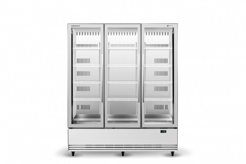 Commercial Upright Fridges - Skope BME1500N-A 3 Glass Door Display or Storage Fridge