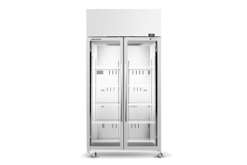 Commercial Display Fridges - Skope TME1000N-A 2 Glass Door Display or Storage Fridge