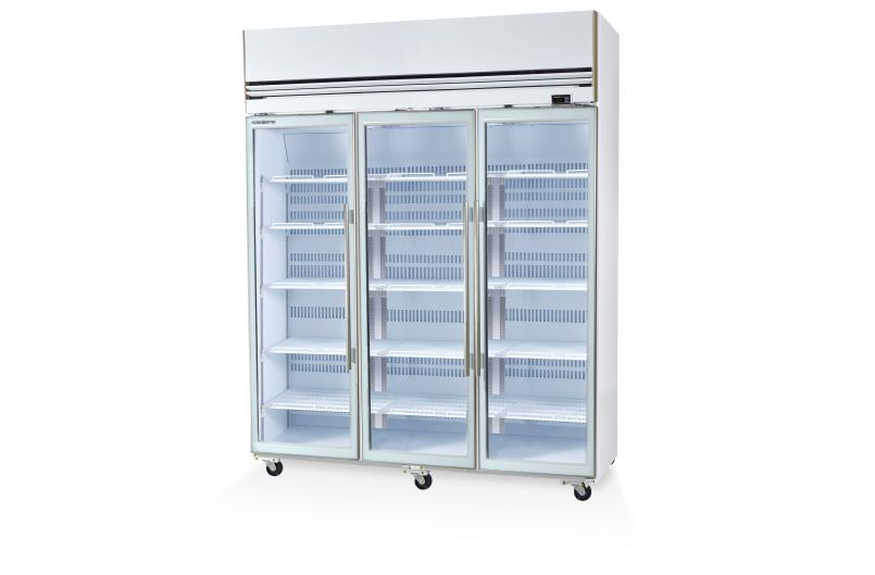 Upright Freezers - Skope VF1500X 3 Glass or Solid Door Top Mount Freezer