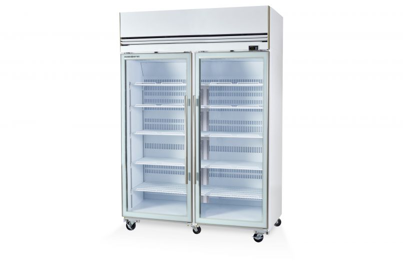 Upright Freezers - Skope VF1300X 2 Glass or Solid Door Top Mount Freezer