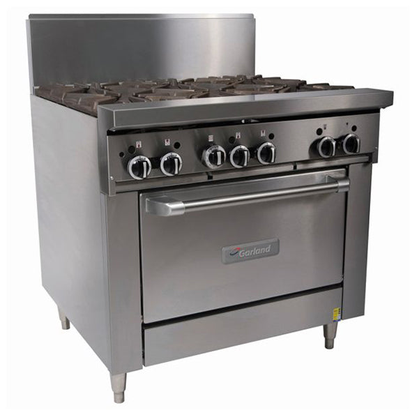Commercial Oven Ranges & Griddles - Garland GF36-6R-NG Heavy Duty 6 Burner Restaurant Range