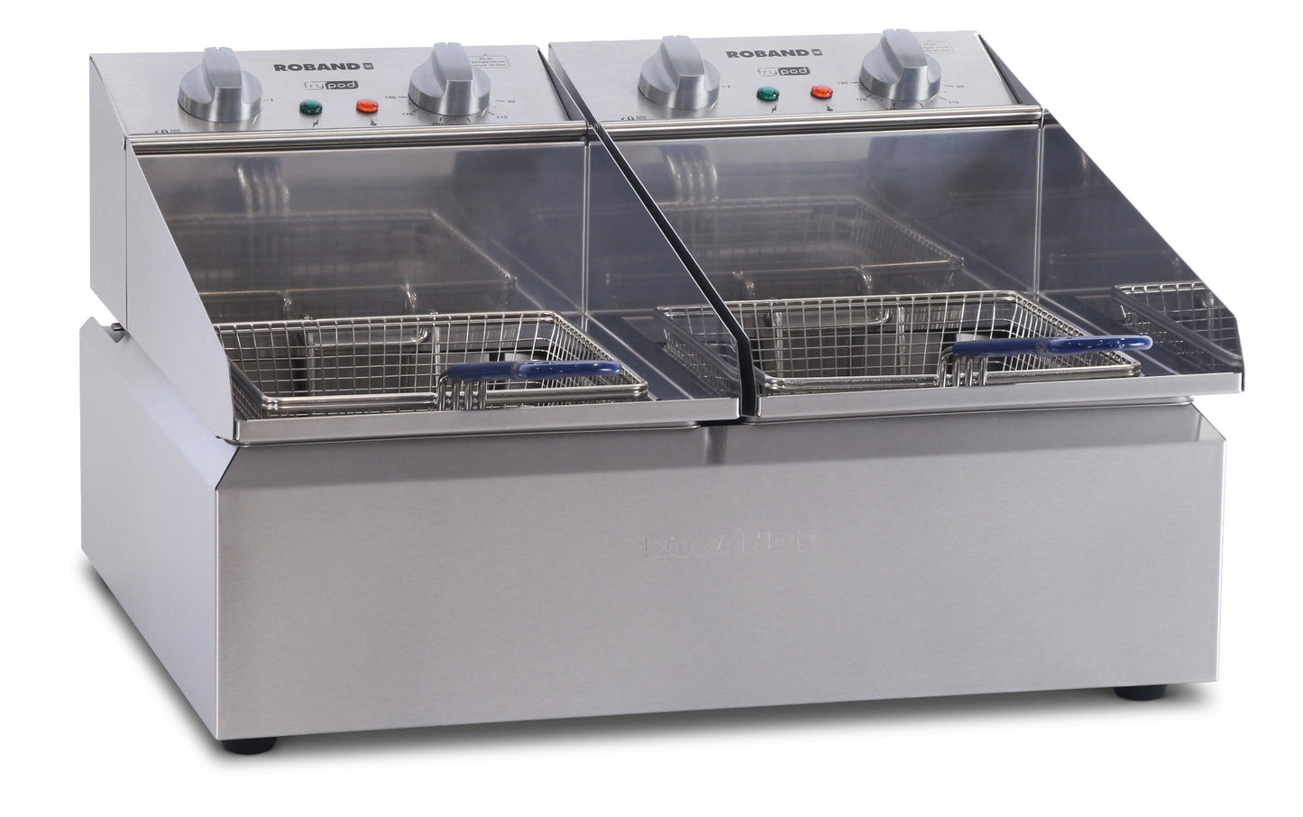 Commercial Deep Fryers & Baskets - Roband FR25 Double Pan Frypod 2 x 5lt