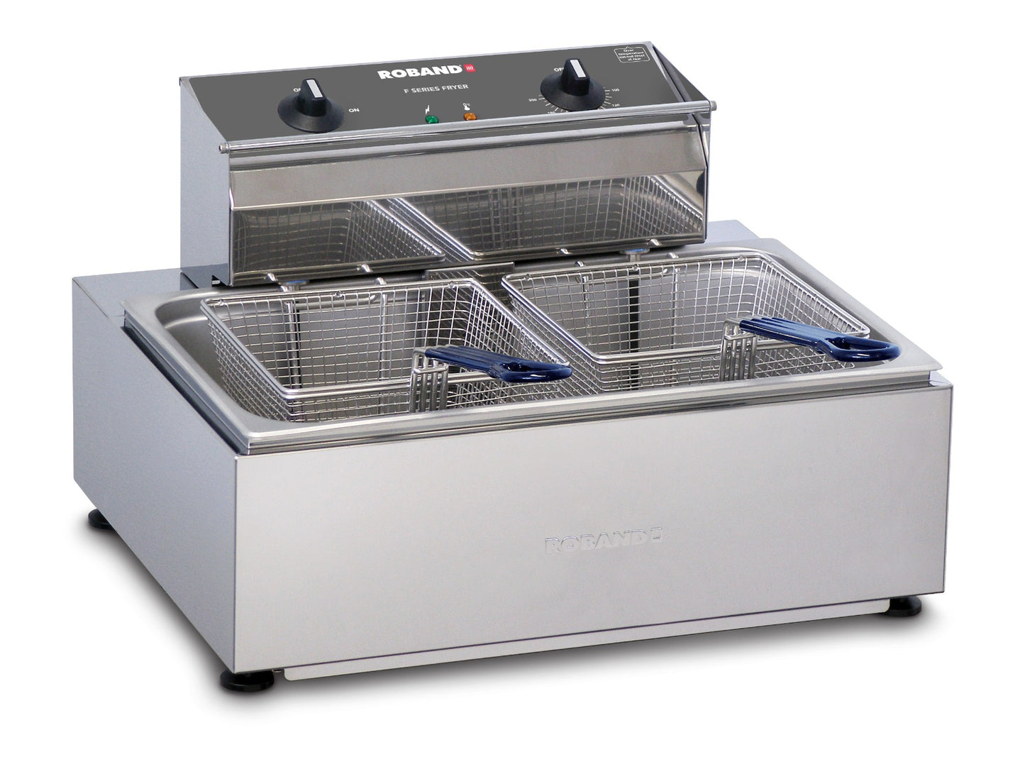 Commercial Deep Fryers & Baskets - Roband F111 Single Pan/Double basket fryer 11lt