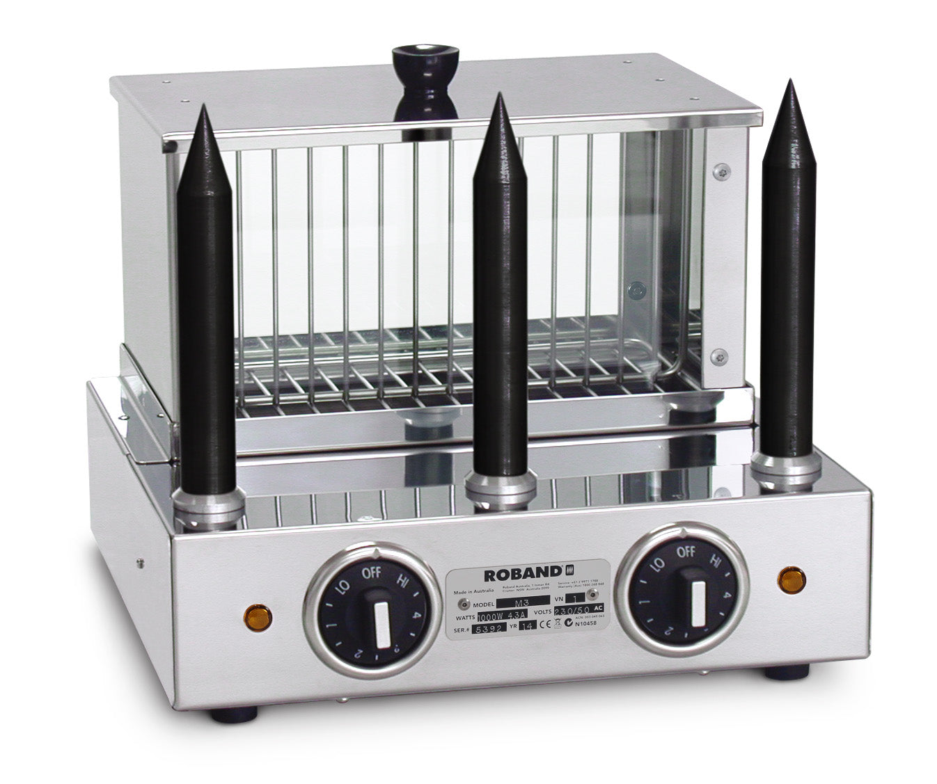 Hot Dog Makers - Roband M3T Hot Dog and Bun Warmer Teflon Coated