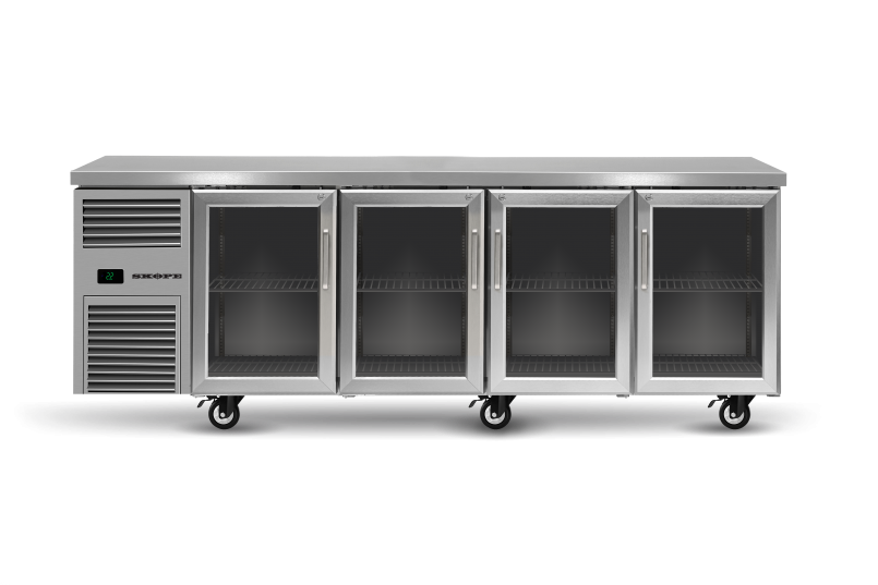 Skope RF7.UBR.4.GD ReFlex 3 Glass Door Underbench GN 1 / 1 Compatible Storage Fridge