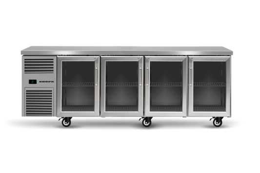 Skope RF7.UBR.4.GD ReFlex 3 Glass Door Underbench GN 1 / 1 Compatible Storage Fridge