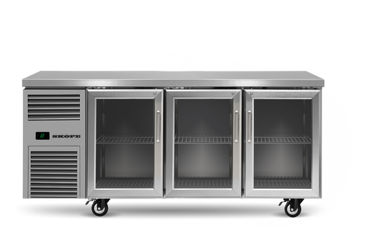 Skope RF7.UBR.3.GD ReFlex 3 Glass Door Underbench GN 1 / 1 Compatible Storage Fridge